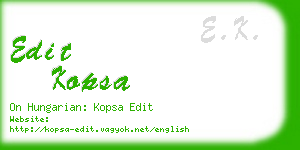 edit kopsa business card